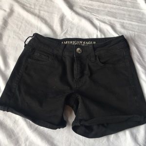 Black American Eagle jean shorts